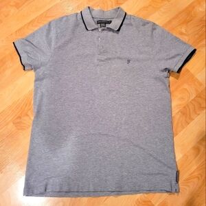 French Connection Men's Classic Grey Short Sleeve Polo Size XL